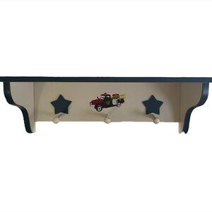 Wendy Bellissimo Vintage Nursery Shelf - Firetruck & Blue Stars
